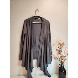 Splendid Gray Cotton Modal Cardigan - Soft Lightweight, Made in USA, Size S soft